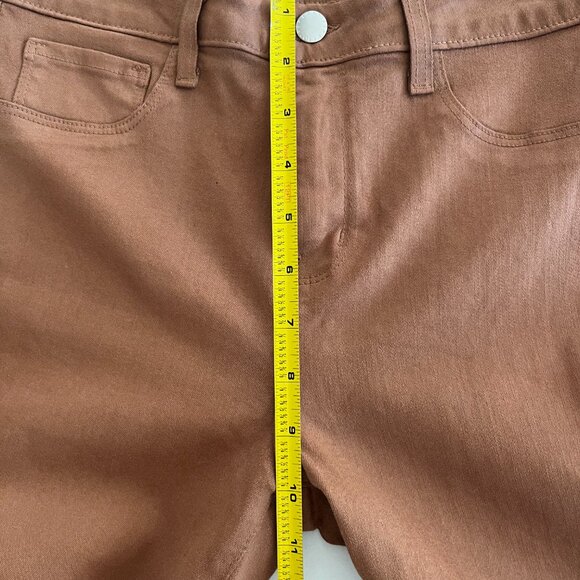 L'AGENCE Sz 30 Micro Boot Stretch Leather Look Coated Denim Skinny Jeans Pants - Picture 10 of 10